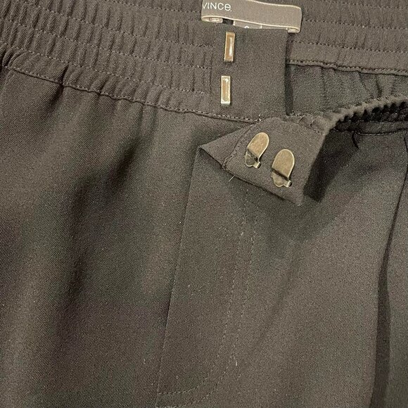 Vince Women's Black Elastic Waist Zip Up Joggers, Size 6 - Picture 3 of 6